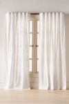 Anthropologie Cotton Eyelet Embroidered Sheer Curtain In White
