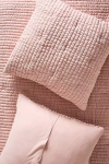 Anthropologie Cotton Jersey Channel-stitch Quilted Euro Sham In Pink
