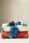 Anthropologie Cotton Knit Icon Throw Blanket In Multi