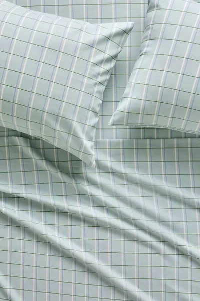 Anthropologie Cotton Modal Brushed Cozy Printed Sheet Set In Blue