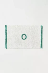 Anthropologie Cotton Monogram Embroidered Bath Mat In Multicolor