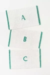Anthropologie Cotton Monogram Embroidered Bath Mat In Multicolor