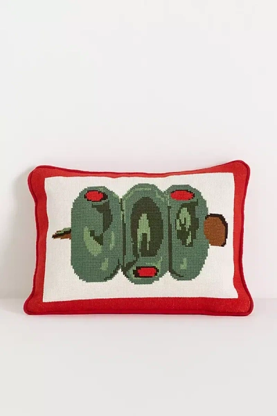 Anthropologie Cotton Needlepoint Icon Mini Pillows In Multi