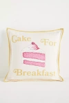 Anthropologie Cotton Printed Novelty Text Pillow