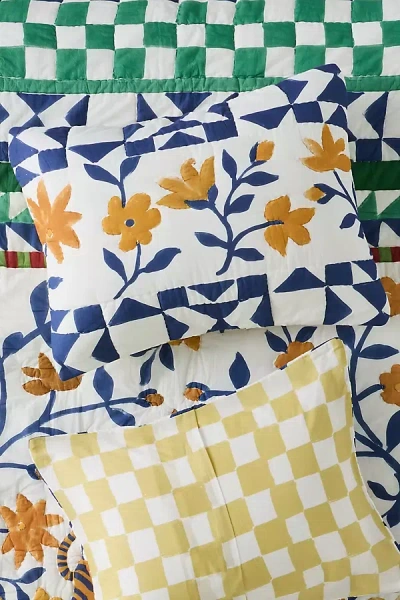 Anthropologie Cotton Printed Pillowcases, Set Of 2 In Multi