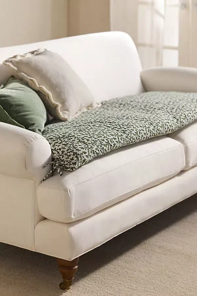Anthropologie Cotton Printed Sofa Topper In Neutral
