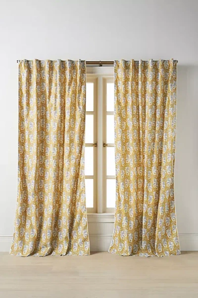 Anthropologie Isa Cotton Printed Tiger Curtain