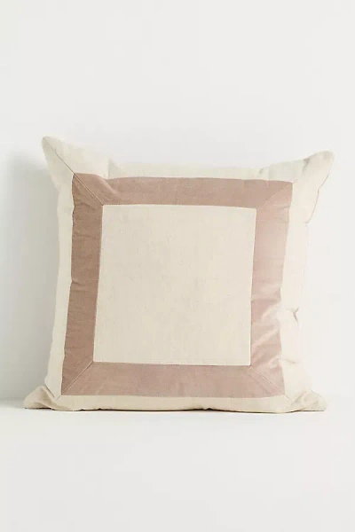 Anthropologie Cotton Velvet Frame Pillow