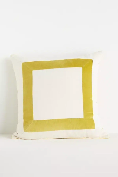 Anthropologie Cotton Velvet Frame Pillow In Multi