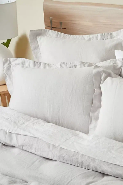 Anthropologie Coyuchi Organic Relaxed Linen Sheet Set In White