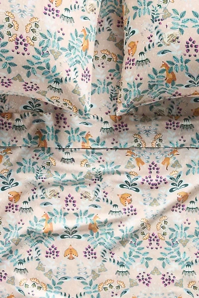 Anthropologie Cozy Cotton Sheet Set In Multi
