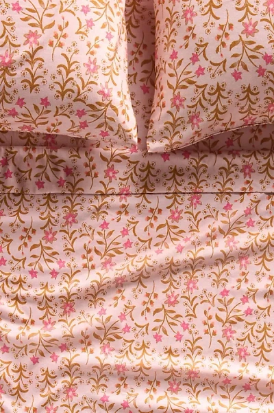 Anthropologie Cozy Cotton Sheet Set In Animal Print