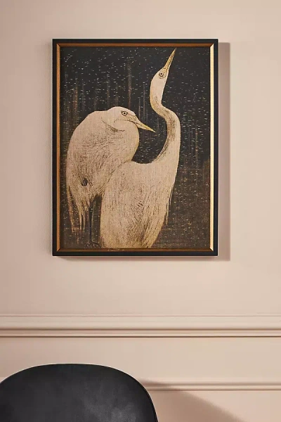 Anthropologie Crane Pair Wall Art In Brown