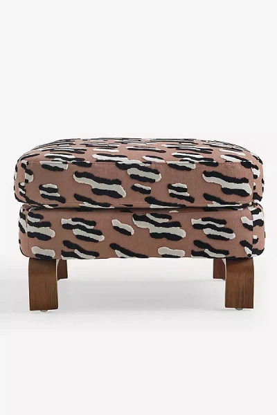 Anthropologie Craven Meena Ottoman In Animal Print