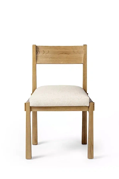 Anthropologie Crofton Performance Linen Dining Chair In Brown