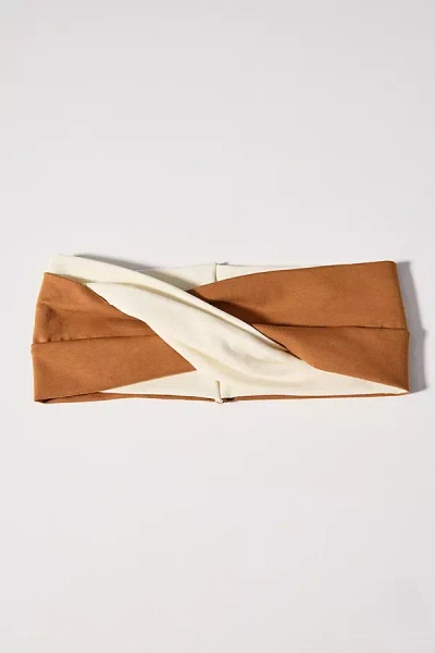 Anthropologie Cross Front Contrast Headband In Neutral