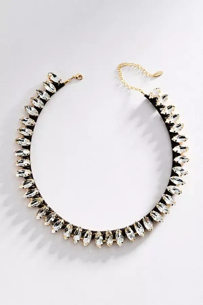 Anthropologie Crystal Choker Necklace In Brown