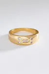 Anthropologie Crystal Eclipse Ring In Gold