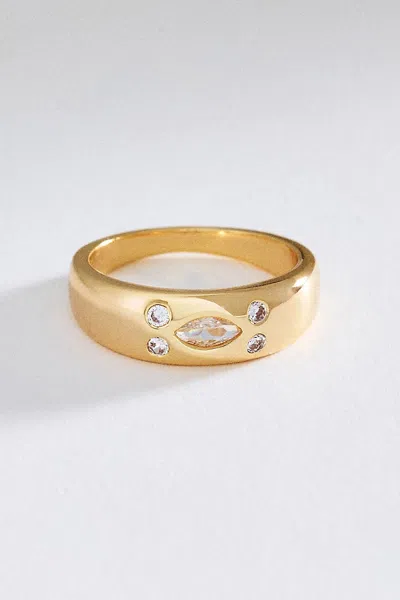 Anthropologie Crystal Eclipse Ring In Gold
