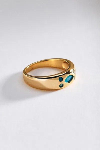 Anthropologie Crystal Eclipse Ring In Silver