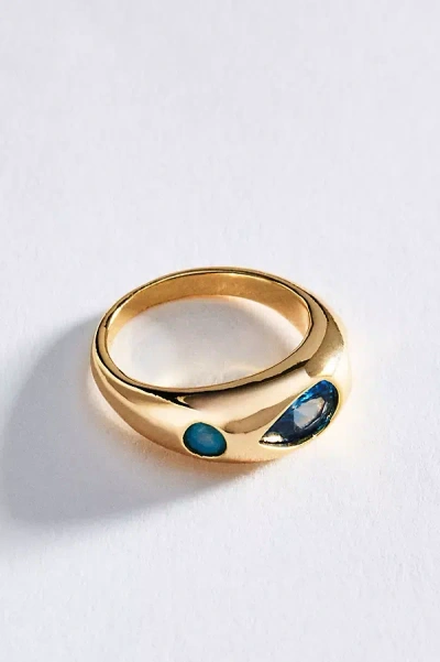 Anthropologie Crystal Triad Ring In Pink