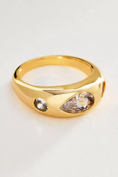 Anthropologie Crystal Triad Ring In Pink
