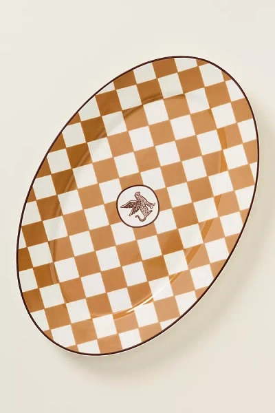 Anthropologie Cuadro Stoneware Platter In Brown