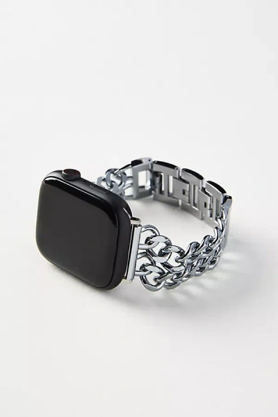 Anthropologie Curb Chain Apple Watch Band In Silver