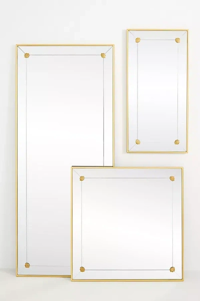 Anthropologie Cynthia Shell Motif Mirror In Gold