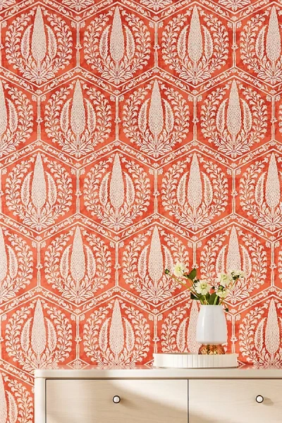 Anthropologie Cyrus Harvest Botanical Wallpaper In Brown