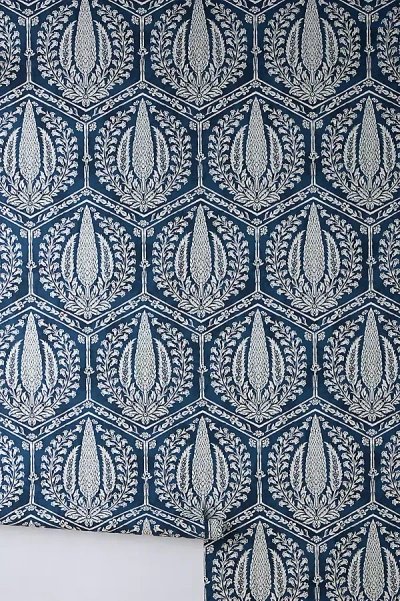 Anthropologie Cyrus Harvest Botanical Wallpaper In Blue