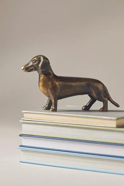 Anthropologie Dachshund Decorative Object In Brown