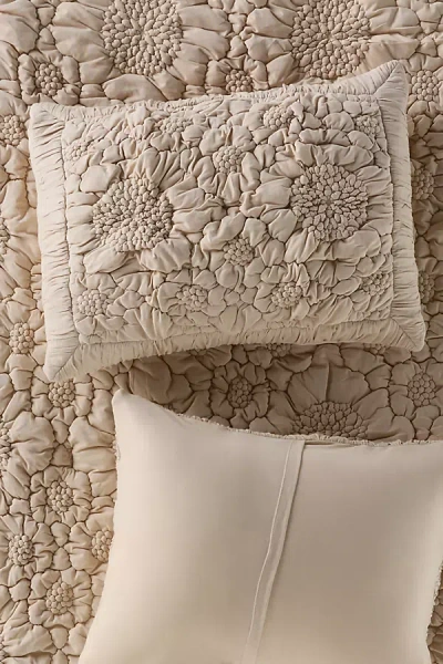 Anthropologie Dahlia Cotton Jersey Floral Pillowcases, Set Of 2 In Brown