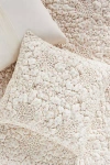 Anthropologie Dahlia Cotton Voile Floral Printed Textured Euro Sham In Neutral