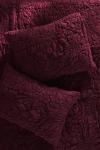 Anthropologie Dahlia Cotton Jersey Floral Shams, Set Of 2 In Burgundy