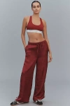 Anthropologie Daily Practice Drawstring Track Pants In Burgundy