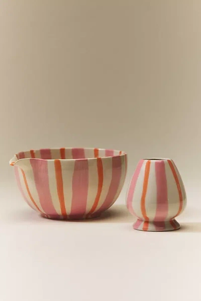Anthropologie Daily Stripe Matcha Whisk Holder In Multi