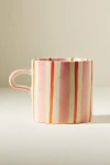 Anthropologie Daily Stripe Mug In Pink