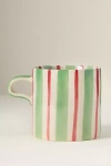 Anthropologie Daily Stripe Mug In Green