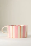 Anthropologie Daily Stripe Soup Mug In Pink