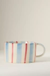 Anthropologie Daily Stripe Soup Mug In Blue