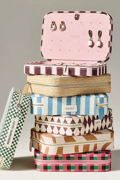 Anthropologie Daisy London Patterned Travel Jewelry Case In Multi