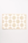 Anthropologie Daisy Tile Tufted Cotton Bath Mat In Beige