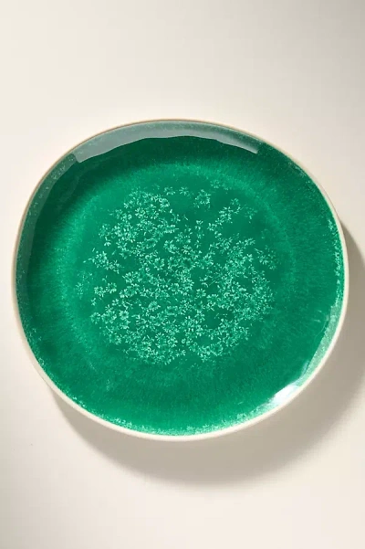 Anthropologie Dakota Melamine Dinner Plates, Set Of 4 In Green