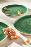 Anthropologie Dakota Bamboo Melamine Dinner Plates, Set Of 4 In Green