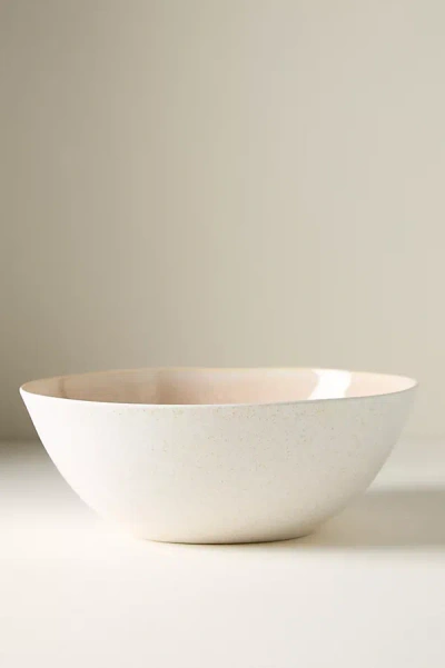 Anthropologie Dakota Melamine Serving Bowl In Neutral