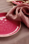 Anthropologie Dakota Bamboo Melamine Side Plates, Set Of 4 In Pink