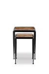 Anthropologie Dalston Square-top Tapered-leg Nesting End Table Set