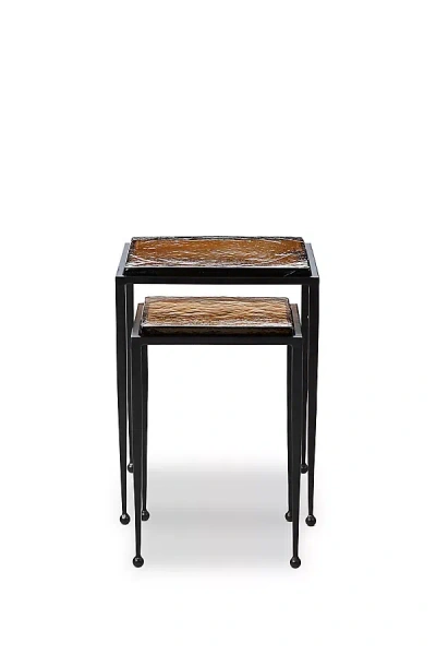 Anthropologie Dalston Square-top Tapered-leg Nesting End Table Set