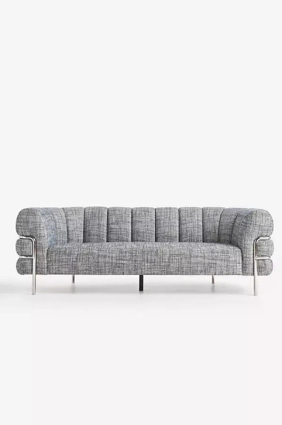 Anthropologie Dante Donut Tweed Sofa In Gray